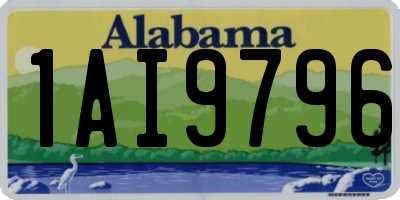 AL license plate 1AI9796