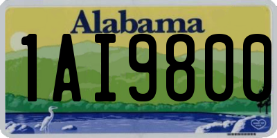 AL license plate 1AI9800