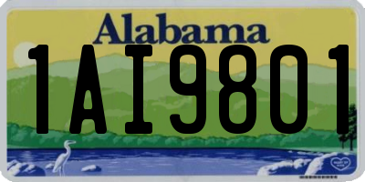 AL license plate 1AI9801