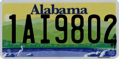 AL license plate 1AI9802