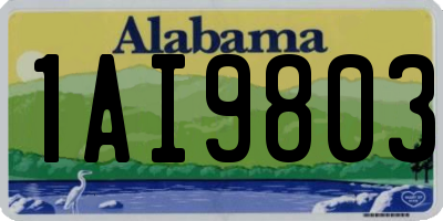 AL license plate 1AI9803