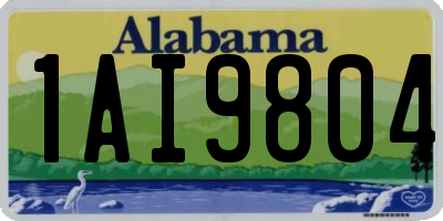 AL license plate 1AI9804