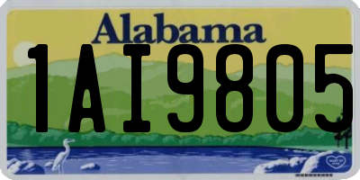 AL license plate 1AI9805