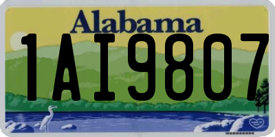 AL license plate 1AI9807