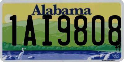 AL license plate 1AI9808