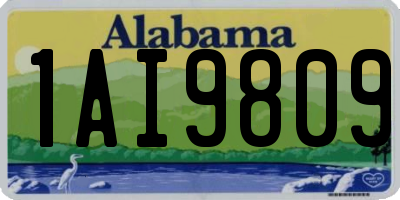 AL license plate 1AI9809
