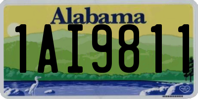AL license plate 1AI9811