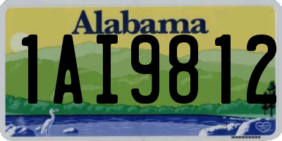 AL license plate 1AI9812