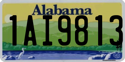 AL license plate 1AI9813