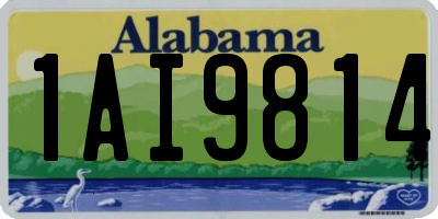 AL license plate 1AI9814