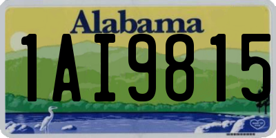 AL license plate 1AI9815