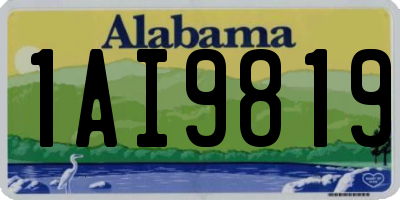 AL license plate 1AI9819