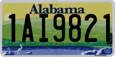 AL license plate 1AI9821