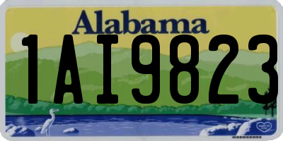 AL license plate 1AI9823