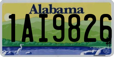 AL license plate 1AI9826