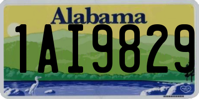 AL license plate 1AI9829