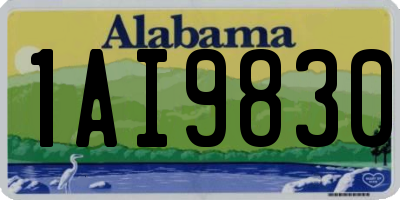 AL license plate 1AI9830