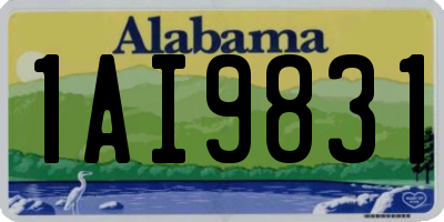 AL license plate 1AI9831