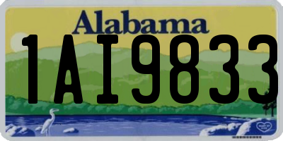 AL license plate 1AI9833