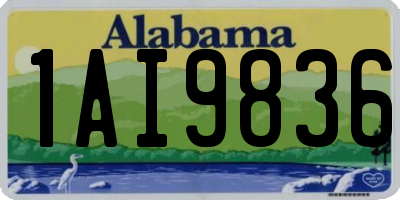 AL license plate 1AI9836