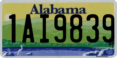 AL license plate 1AI9839