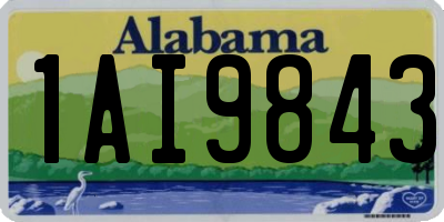 AL license plate 1AI9843