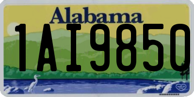 AL license plate 1AI9850