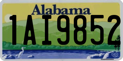 AL license plate 1AI9852
