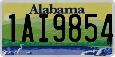 AL license plate 1AI9854