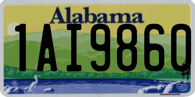 AL license plate 1AI9860