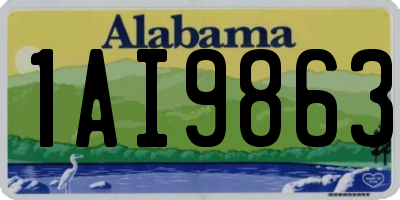 AL license plate 1AI9863