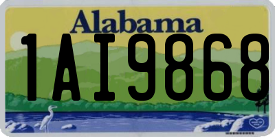 AL license plate 1AI9868