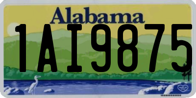 AL license plate 1AI9875