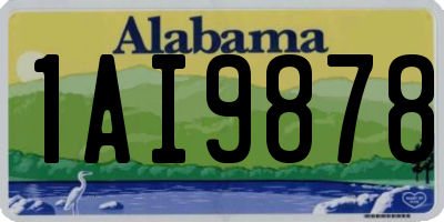AL license plate 1AI9878