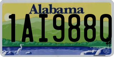 AL license plate 1AI9880
