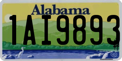 AL license plate 1AI9893