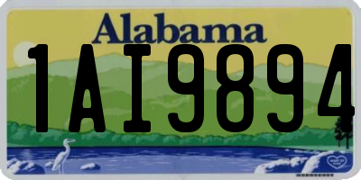 AL license plate 1AI9894