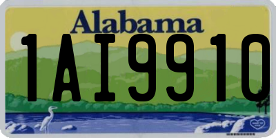 AL license plate 1AI9910
