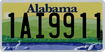 AL license plate 1AI9911