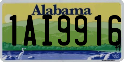 AL license plate 1AI9916