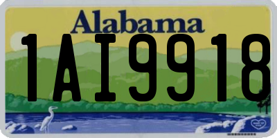 AL license plate 1AI9918