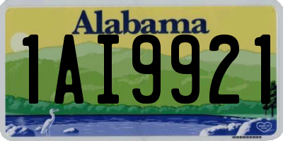 AL license plate 1AI9921
