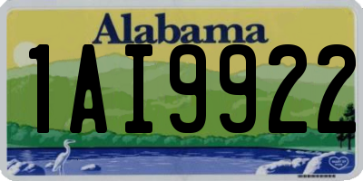 AL license plate 1AI9922