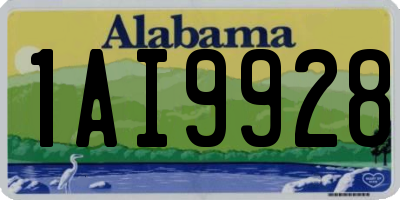 AL license plate 1AI9928