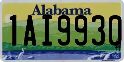 AL license plate 1AI9930