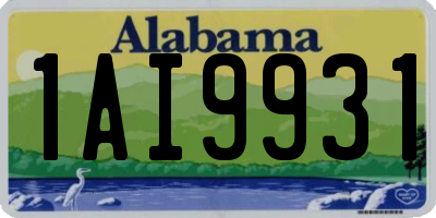 AL license plate 1AI9931