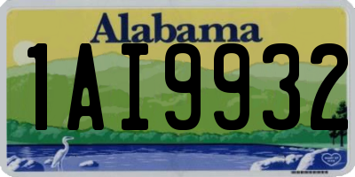 AL license plate 1AI9932