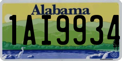 AL license plate 1AI9934