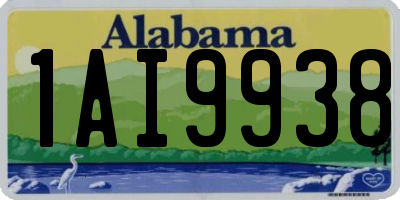 AL license plate 1AI9938
