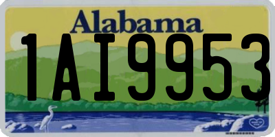 AL license plate 1AI9953